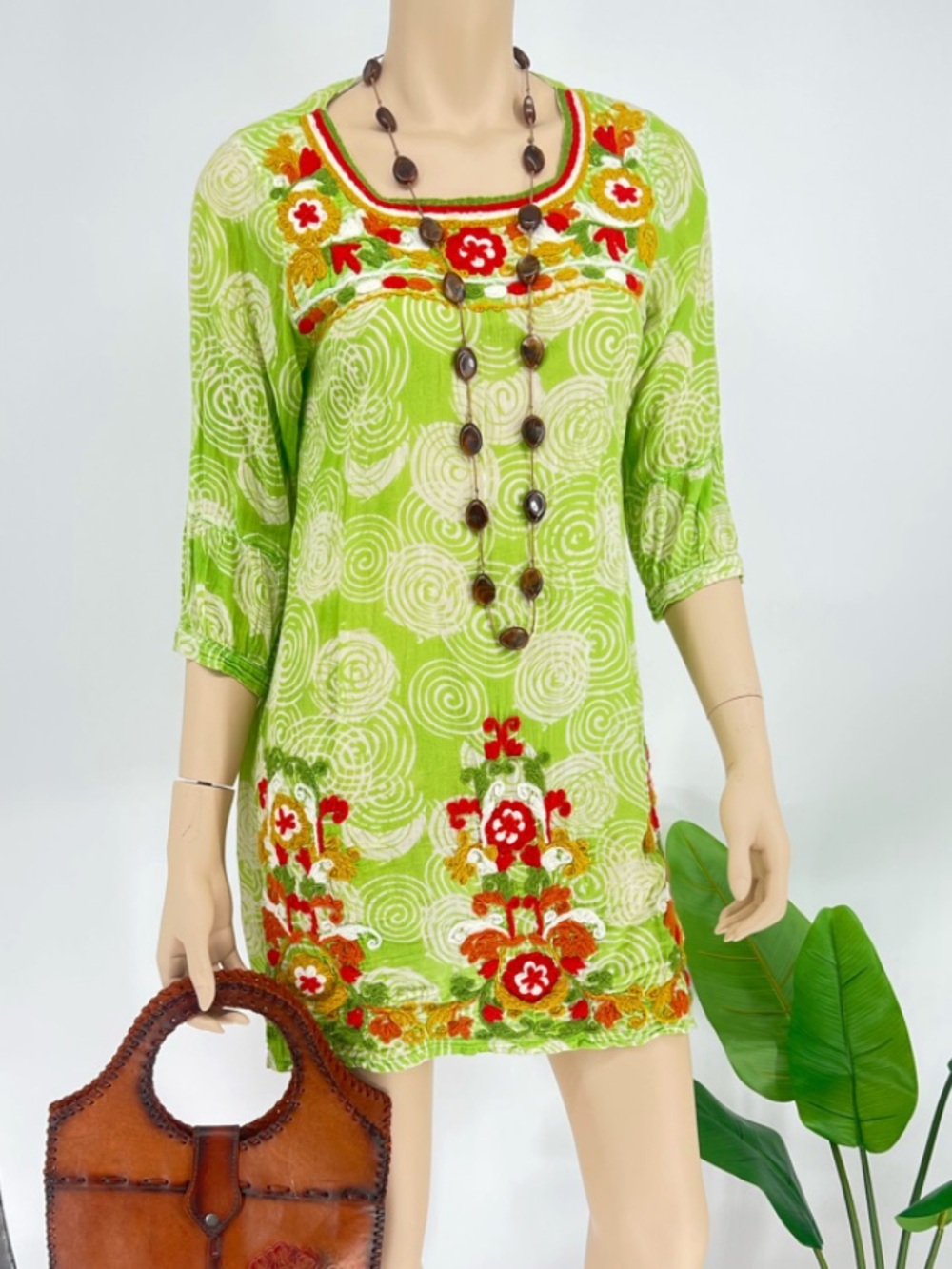 Vintage Indian babydoll minidress with heavy embroidery Fairy, Boho, Festival